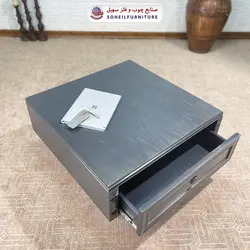 میز جلومبلی چوبی مدرن کشو دار مدل ۱۳۰ سهیل (روکش طبیعی چوب بلوط)