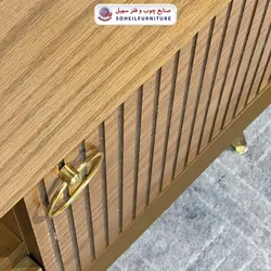 میز تلویزیون مدرن چوب و MDF مدل 105 سهیل (روکش طبیعی چوب بلوط)