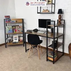 استند کتابخانه MDF و فلز سهیل مدل 435