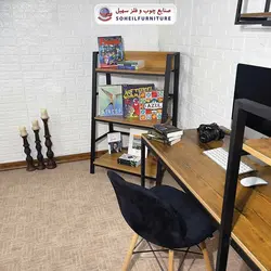 استند کتابخانه MDF و فلز سهیل مدل 435