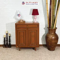 جاکفشی چوب و MDF کشو دار مدل 135 سهیل (روکش طبیعی چوب بلوط)