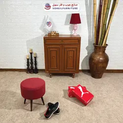 جاکفشی چوب و MDF کشو دار مدل 135 سهیل (روکش طبیعی چوب بلوط)