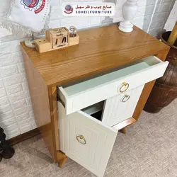 جاکفشی چوب و MDF کشو دار مدل 133 سهیل (روکش طبیعی چوب بلوط)