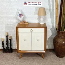 جاکفشی چوب و MDF کشو دار مدل 133 سهیل (روکش طبیعی چوب بلوط)