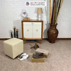 جاکفشی چوب و MDF کشو دار مدل 133 سهیل (روکش طبیعی چوب بلوط)