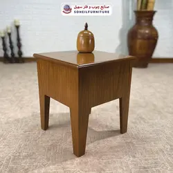 میز عسلی(بغل مبل) چوبی مدرن مدل 141 سهیل (روکش طبیعی چوب بلوط)