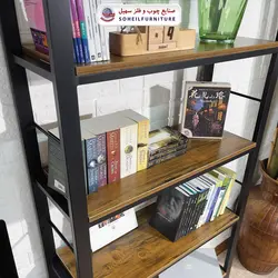 استند کتابخانه MDF و فلز سهیل مدل 440 ساده (پنج طبقه)