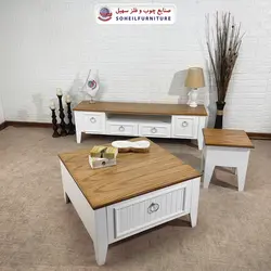 میز تلویزیون مدرن چوب و MDF مدل 141 (روکش طبیعی چوب بلوط)