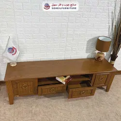 میز تلویزیون مدرن چوب و MDF مدل 141 (روکش طبیعی چوب بلوط)