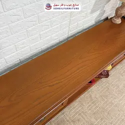 میز تلویزیون کلاسیک چوب و MDF مدل ۱۳۲ سهیل (روکش طبیعی چوب بلوط)