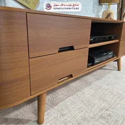میز تلویزیون جدید چوب و MDF مدل ۱۲۹ سهیل (روکش ضد آب و ضد خش وکیوم)