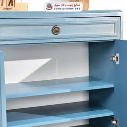 جاکفشی چوب و MDF کشو دار مدل 137 سهیل (روکش طبیعی چوب بلوط)