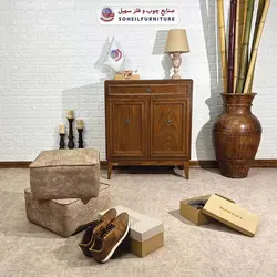 جاکفشی چوب و MDF کشو دار مدل 137 سهیل (روکش طبیعی چوب بلوط)