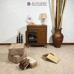 جاکفشی چوب و MDF کشو دار مدل 137 سهیل (روکش طبیعی چوب بلوط)