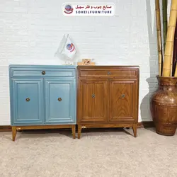 جاکفشی چوب و MDF کشو دار مدل 137 سهیل (روکش طبیعی چوب بلوط)