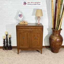 جاکفشی چوب و MDF کشو دار مدل 137 سهیل (روکش طبیعی چوب بلوط)