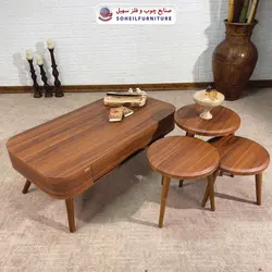 میز جلومبلی چوبی مدرن کشودار مدل 0077 سهیل