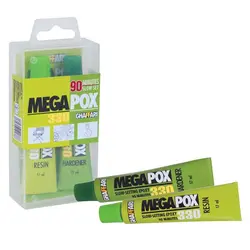 چسب دوقلو Ghaffari Mega Pox 330 - خرید چسب - اسپری رنگ دوپلی کالر