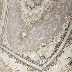 فرش طرح کریستال سیلور 1200 شانه گل برجسته