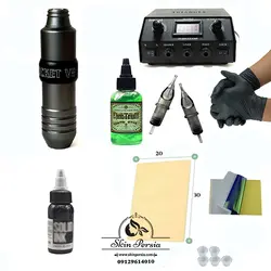 پک کامل دستگاه تاتو بدن پن راکت ۳ تخفیفی کد M613