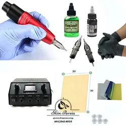 پک کامل دستگاه تاتو بدن پن راکت ۲ تخفیفی کد M612