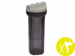 هوزینگ شفاف 10 اینچی تصفیه آب خانگی (پک 3 عددی)
