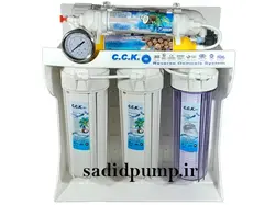 تصفیه آب خانگی 6 فیلتر CCK (سی سی کا) اسمز معکوس معدنی ساز شیر ستاره ای مخزن 4 گالن