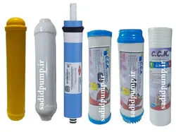 پک کامل 6 عدد فیلتر تصفیه آب خانگی جدید