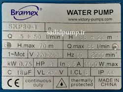 پمپ آب 1 اینچ 1 اسب 60 متری برامکس skp80 (ویکتوری) bramex - victory