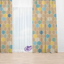 پرده مدرن طرح برگ آذین - فروشگاه رنگارشاپ