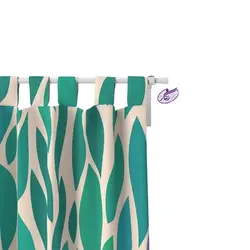 پرده مدرن طرح برگ سبز - فروشگاه رنگارشاپ