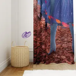 پرده کودک طرح السا و آنا - فروشگاه رنگارشاپ