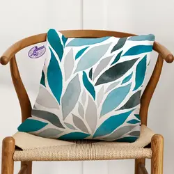 کوسن مدرن طرح برگ نو - فروشگاه رنگارشاپ