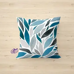 کوسن مدرن طرح برگ نو - فروشگاه رنگارشاپ