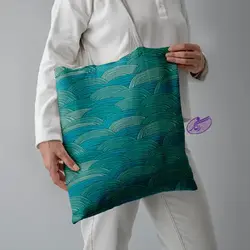 ساک دستی طرح موج - فروشگاه رنگارشاپ