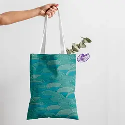 ساک دستی طرح موج - فروشگاه رنگارشاپ