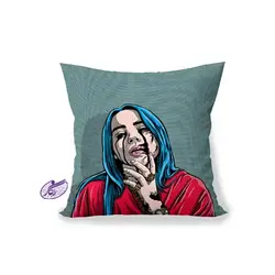 کوسن طرح Billie Eilish - فروشگاه رنگارشاپ