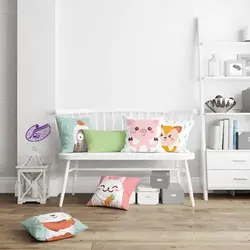 کوسن کودک طرح باغ وحش2 - فروشگاه رنگارشاپ