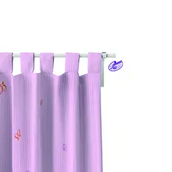 پرده کودک طرح بنفشه - فروشگاه رنگارشاپ