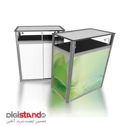 میز تاشو ویترین دار 1|ویترین نمایشگاهی|ویترین فروشگاهی|ویترین تاشو