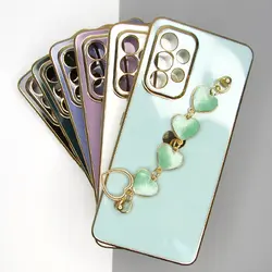 قاب سامسونگ A53 مدل مای کیس اویز دار قلبی محافظ لنز دار