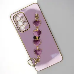 قاب سامسونگ A53 مدل مای کیس اویز دار قلبی محافظ لنز دار