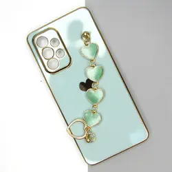 قاب سامسونگ A53 مدل مای کیس اویز دار قلبی محافظ لنز دار