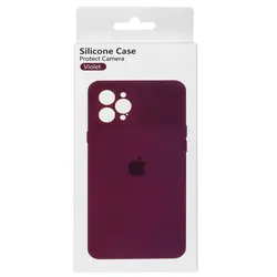 قاب سیلیکونی Silicone Case محافظ لنز کشویی iPhone 13 Promax-بنفش