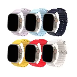 بند اپل واچ Apple Watch (42/44/45/49) مدل Ocean سیلیکونی