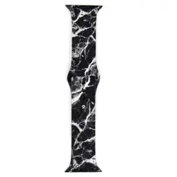 بند اپل واچ Apple Watch (38/40/41) مدل مرمری مشکی سیلیکونی