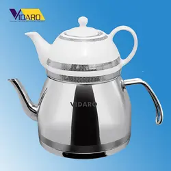 کتری و قوری لوله ای 2/5 لیتر ویدارو مدل کلاسیک کد 115001