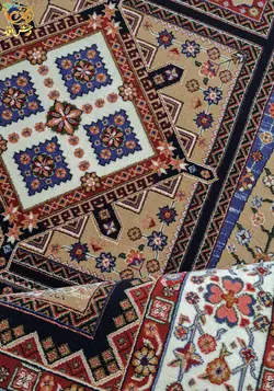 گبه ماشینی افرند کد 56820 زمینه سرمه ای