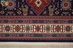گبه ماشینی افرند زمینه سرمه ای کد 703