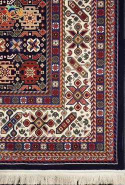گبه ماشینی افرند زمینه سرمه‌ای کد 727